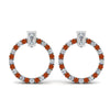 Load image into Gallery viewer, circle-stud-diamond-earring-with-orange-sapphire-in-white-gold-FDEAR9221GSAOR-NL-WG