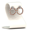 Load image into Gallery viewer, circle-stud-diamond-earring-with-orange-sapphire-in-white-gold-FDEAR9221GSAOR-NL-WG