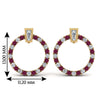 Load image into Gallery viewer, circle-stud-diamond-earring-with-pink-sapphire-in-yellow-gold-FDEAR9221GSADRPI-NL-YG