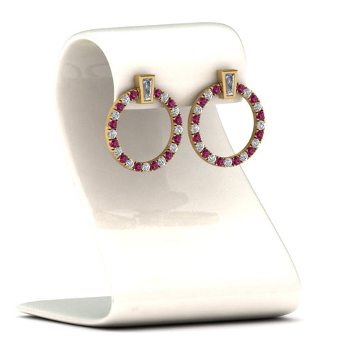 circle-stud-diamond-earring-with-pink-sapphire-in-yellow-gold-FDEAR9221GSADRPI-NL-YG