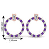 Load image into Gallery viewer, circle-stud-diamond-earring-with-purple-topaz-in-rose-gold-FDEAR9221GVITO-NL-RG