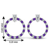Load image into Gallery viewer, circle-stud-diamond-earring-with-purple-topaz-in-white-gold-FDEAR9221GVITO-NL-WG