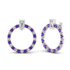 Load image into Gallery viewer, circle-stud-diamond-earring-with-purple-topaz-in-white-gold-FDEAR9221GVITO-NL-WG