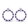 Load image into Gallery viewer, circle-stud-diamond-earring-with-purple-topaz-in-white-gold-FDEAR9221GVITO-NL-WG