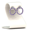Load image into Gallery viewer, circle-stud-diamond-earring-with-purple-topaz-in-white-gold-FDEAR9221GVITO-NL-WG