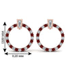 Load image into Gallery viewer, circle-stud-diamond-earring-with-ruby-in-rose-gold-FDEAR9221GRUDR-NL-RG
