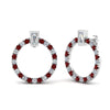Load image into Gallery viewer, circle-stud-diamond-earring-with-ruby-in-white-gold-FDEAR9221GRUDR-NL-WG