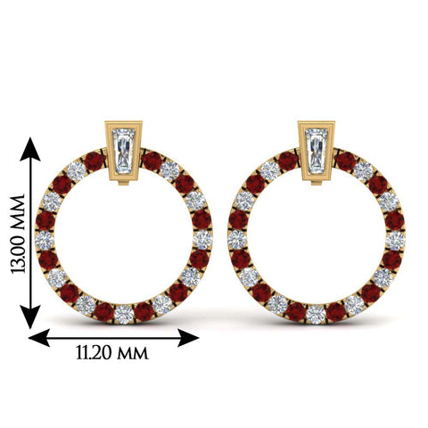 circle-stud-diamond-earring-with-ruby-in-yellow-gold-FDEAR9221GRUDR-NL-YG