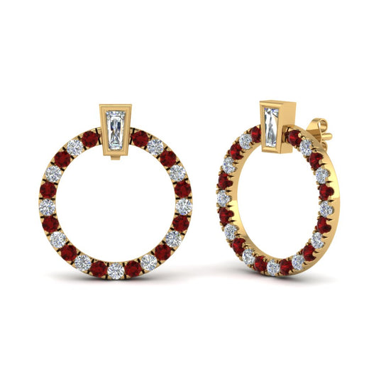 circle-stud-diamond-earring-with-ruby-in-yellow-gold-FDEAR9221GRUDR-NL-YG