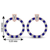 Load image into Gallery viewer, circle-stud-diamond-earring-with-sapphire-in-rose-gold-FDEAR9221GSABL-NL-RG