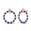 Load image into Gallery viewer, circle-stud-diamond-earring-with-sapphire-in-rose-gold-FDEAR9221GSABL-NL-RG
