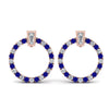 Load image into Gallery viewer, circle-stud-diamond-earring-with-sapphire-in-rose-gold-FDEAR9221GSABL-NL-RG