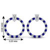 Load image into Gallery viewer, circle-stud-diamond-earring-with-sapphire-in-white-gold-FDEAR9221GSABL-NL-WG