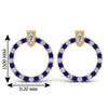 Load image into Gallery viewer, circle-stud-diamond-earring-with-sapphire-in-yellow-gold-FDEAR9221GSABL-NL-YG