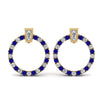 Load image into Gallery viewer, circle-stud-diamond-earring-with-sapphire-in-yellow-gold-FDEAR9221GSABL-NL-YG