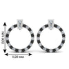 Load image into Gallery viewer, circle-stud-earring-with-black-diamond-in-white-gold-FDEAR9221GBLACK-NL-WG
