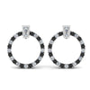 Load image into Gallery viewer, circle-stud-earring-with-black-diamond-in-white-gold-FDEAR9221GBLACK-NL-WG