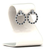 Load image into Gallery viewer, circle-stud-earring-with-black-diamond-in-white-gold-FDEAR9221GBLACK-NL-WG