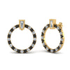 Load image into Gallery viewer, circle-stud-earring-with-black-diamond-in-yellow-gold-FDEAR9221GBLACK-NL-YG