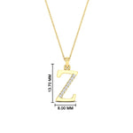 Load image into Gallery viewer, classic-alphabet-z-gold-necklace-in-FDPD11292Z-NL-YG
