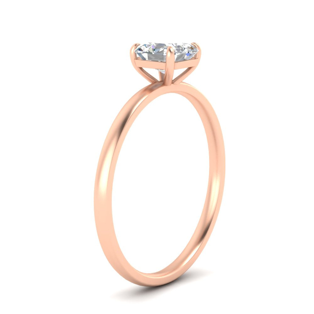 Asscher Cut 4 Prong Classic Solitaire Ring