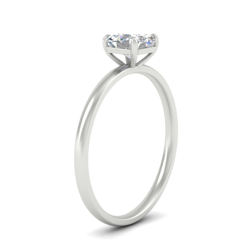 Asscher Cut 4 Prong Classic Solitaire Ring