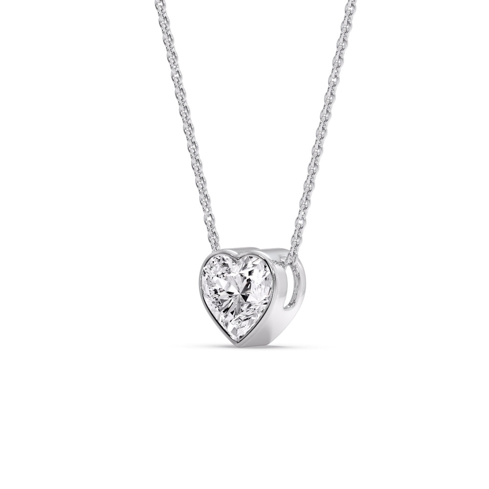 Solitaire Bezel Heart Shape Pendant