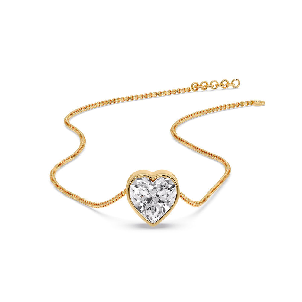 Solitaire Bezel Heart Shape Pendant