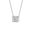Load image into Gallery viewer, Princess Diamond Bezel Set Solitaire Pendant