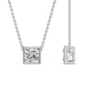 Load image into Gallery viewer, Princess Diamond Bezel Set Solitaire Pendant
