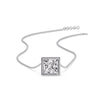 Load image into Gallery viewer, Princess Diamond Bezel Set Solitaire Pendant