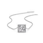 Load image into Gallery viewer, Princess Diamond Bezel Set Solitaire Pendant
