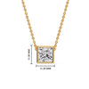 Load image into Gallery viewer, Princess Diamond Bezel Set Solitaire Pendant