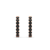 Load image into Gallery viewer, classic-black-diamond-huggie-hoop-earrings-in-rose-gold-FDEAR11246GBLACK-NL-RG