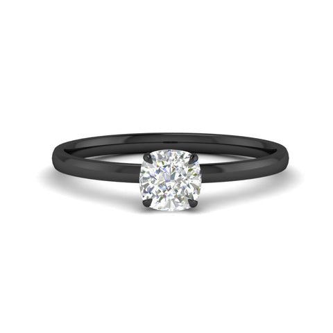Cushion Cut 4 Prong Classic Solitaire Ring