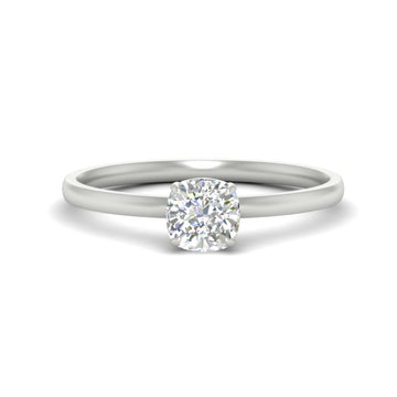 Cushion Cut 4 Prong Classic Solitaire Ring