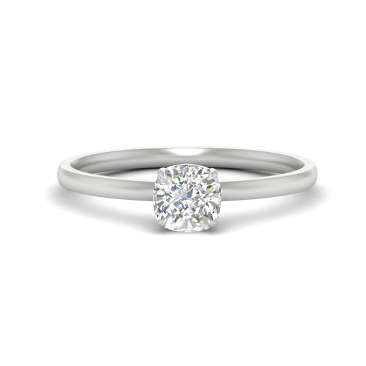 Cushion Cut 4 Prong Classic Solitaire Ring