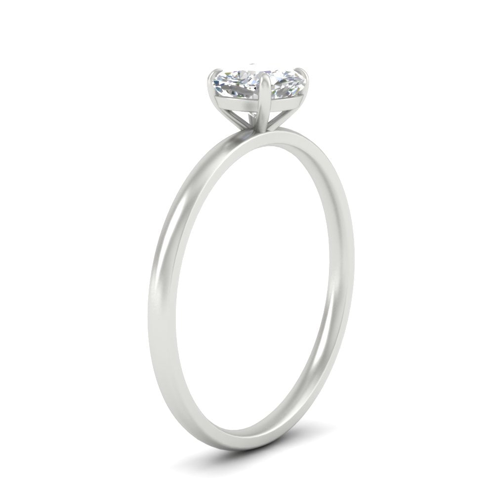 Cushion Cut 4 Prong Classic Solitaire Ring