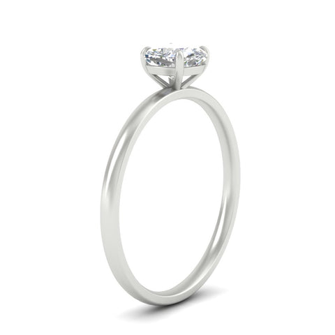Cushion Cut 4 Prong Classic Solitaire Ring