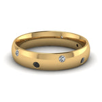 Load image into Gallery viewer, classic-dome-comfort-fit-wedding-ring-for-men-with-black-diamond-in-14k-yellow-gold-fd1092bgblack-nl-yg
