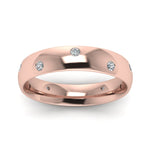 Load image into Gallery viewer, classic-dome-diamond-comfort-fit-wedding-ring-for-men-in-14k-rose-gold-fd1092b-nl-rg
