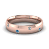 Load image into Gallery viewer, classic-dome-diamond-comfort-fit-wedding-ring-for-men-with-ice-blue-topaz-in-14k-rose-gold-fd1092bgicblto-nl-rg