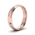 Load image into Gallery viewer, classic-dome-diamond-comfort-fit-wedding-ring-for-men-with-ice-blue-topaz-in-14k-rose-gold-fd1092bgicblto-nl-rg
