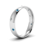 Load image into Gallery viewer, classic-dome-diamond-comfort-fit-wedding-ring-for-men-with-ice-blue-topaz-in-14k-white-gold-fd1092bgicblto-nl-wg
