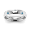 Load image into Gallery viewer, classic-dome-diamond-comfort-fit-wedding-ring-for-men-with-ice-blue-topaz-in-14k-white-gold-fd1092bgicblto-nl-wg