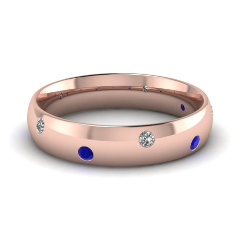 classic-dome-diamond-comfort-fit-wedding-ring-for-men-with-blue-sapphire-in-14k-rose-gold-fd1092bgsabl-nl-rg