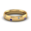 Load image into Gallery viewer, classic-dome-diamond-comfort-fit-wedding-ring-for-men-with-blue-sapphire-in-14k-yellow-gold-fd1092bgsabl-nl-yg