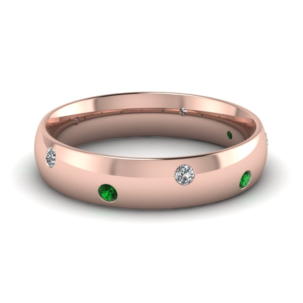 classic-dome-diamond-comfort-fit-wedding-ring-for-men-with-emerald-in-14k-rose-gold-fd1092bgemgr-nl-rg
