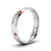 Load image into Gallery viewer, classic-dome-diamond-comfort-fit-wedding-ring-for-men-with-orange-sapphire-in-14k-white-gold-fd1092bgsaor-nl-wg