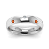 Load image into Gallery viewer, classic-dome-diamond-comfort-fit-wedding-ring-for-men-with-orange-sapphire-in-14k-white-gold-fd1092bgsaor-nl-wg